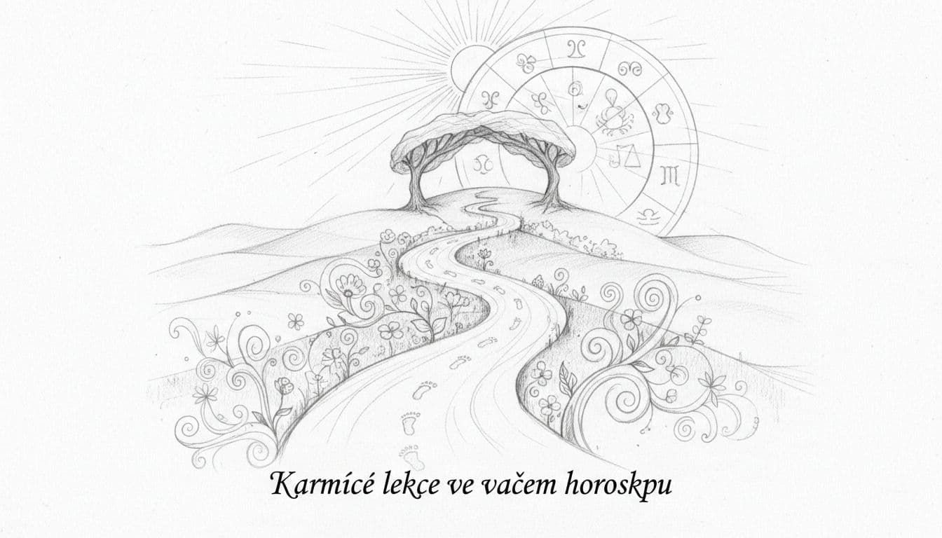 A graphite pencil sketch shows a winding path leading through rolling hills on textured paper.